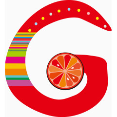 卡通水果字母图标G