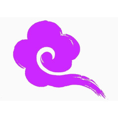 底纹图标卡通祥云素材 紫色祥云图案