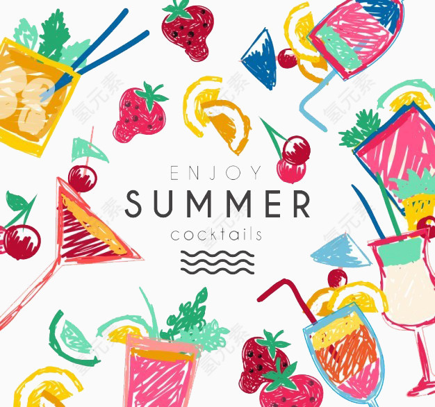 夏日冰饮宣传海报