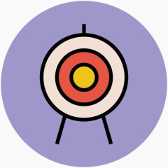 学生矢量图手绘图标 靶子图标