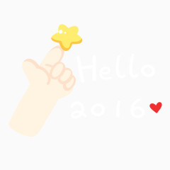 卡通手势 手指指向png素材