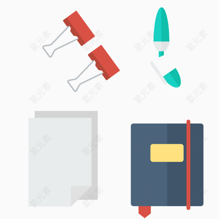 笔记本夹子PNG矢量素材