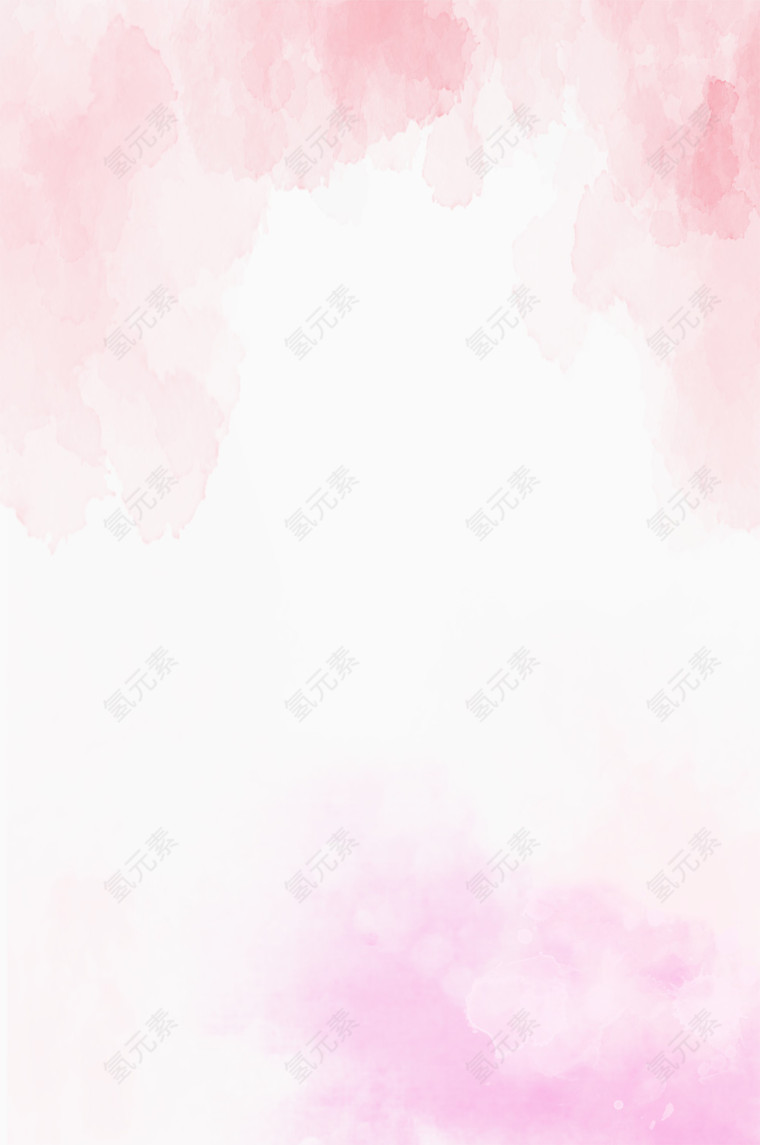 手绘清新粉色背景插画