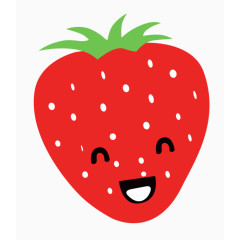 卡通笑脸草莓