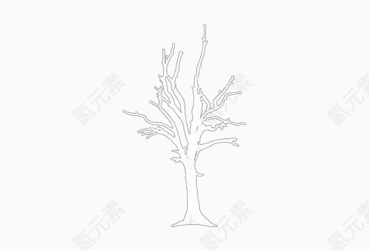 白色时尚简约森系树素材