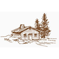 简笔画简约素描房子