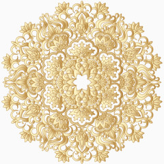 金色镂空圆形花纹