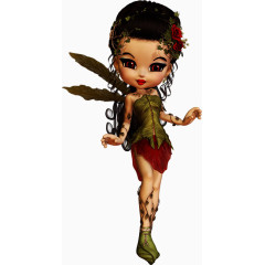 卡通素材美女剪影