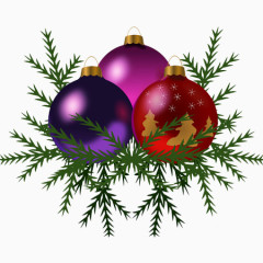 圣诞树装饰彩球