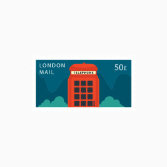 卡通英国元素邮票