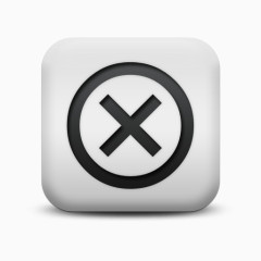 磨砂白广场图标字母数字盘旋X字母数字图标