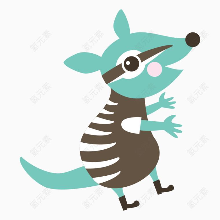 卡通穿衣服的动物小老鼠