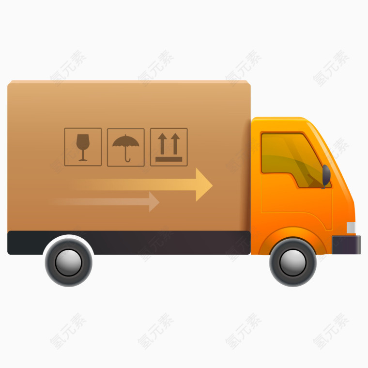 卡通物流汽车