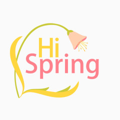 清新春季艺术字矢量素材