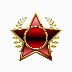 游戏立体炫酷五角星按钮