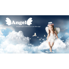 坐在天空中天使高清免扣素材