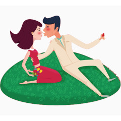 情人节卡通人物 装饰元素