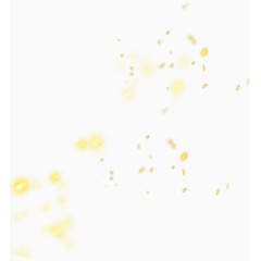 黄色光芒漂浮素材