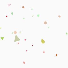 小清新几何体漂浮