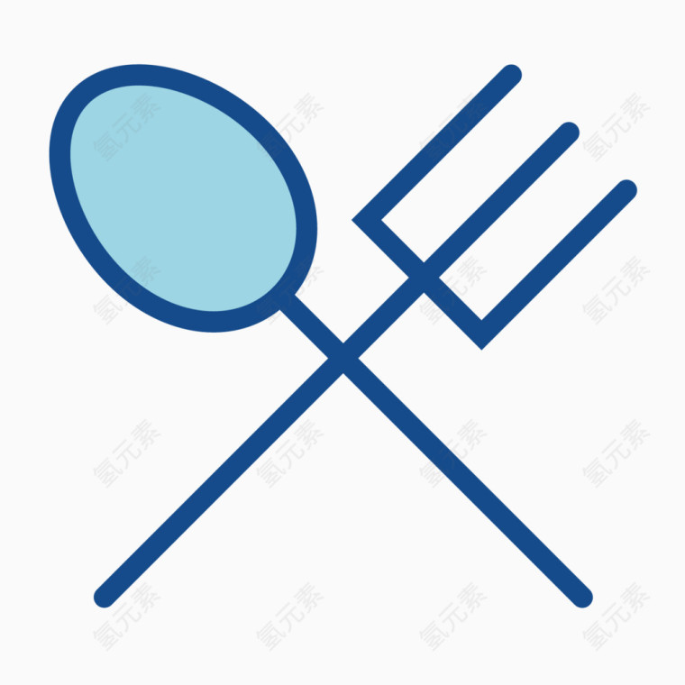 卡通精美图标餐具