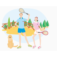 卡通幸福一家人