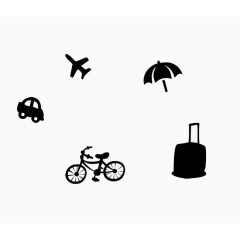 黑色剪影交通工具