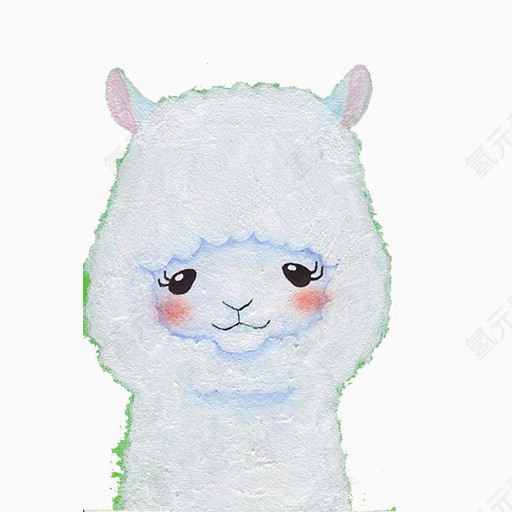 卡通手绘小羊图案