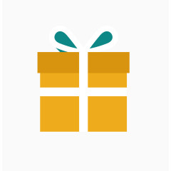 扁平风格礼盒图标
