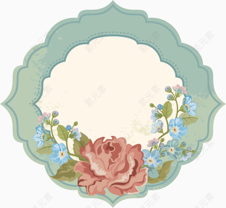 母亲节康乃馨花边框