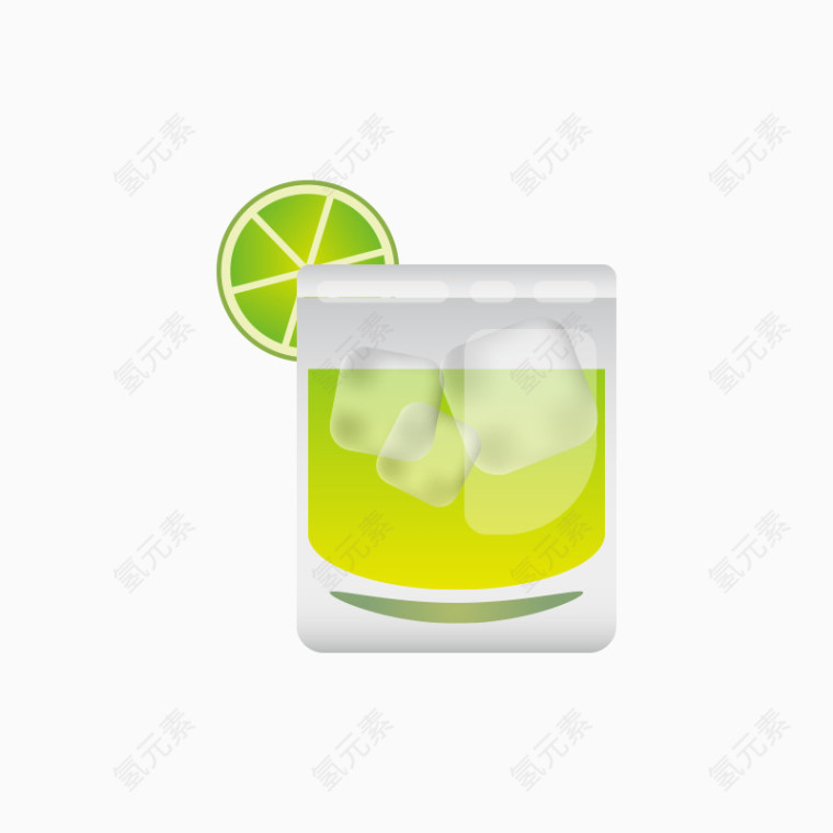 手绘卡通酒水饮料