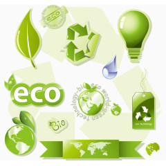 绿色环保矢量图标