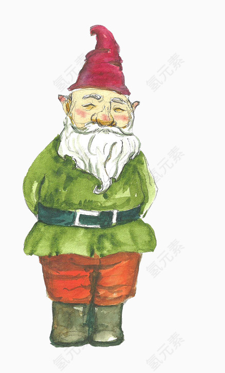 水彩圣诞老人