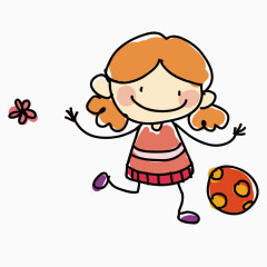 彩绘玩耍儿童矢量素材