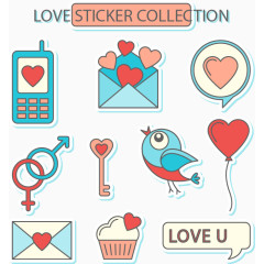 爱情贴纸组合