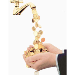 水龙头流出金币