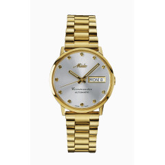 美度腕表手表银色金边男表