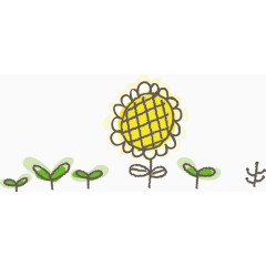 可爱卡通太阳花