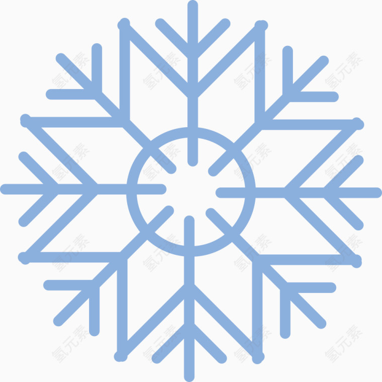 蓝色的雪花