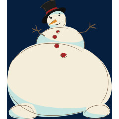 矢量创意设计圣诞小雪人大图