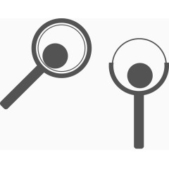 矢量灰色look放大镜