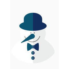 复古雪人矢量图