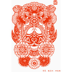 京剧脸谱形象剪纸
