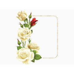 盛开玫瑰边框素材