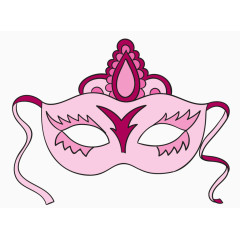 卡通粉色面具