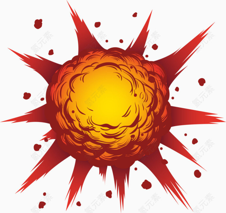 爆炸爆炸标爆炸云星状