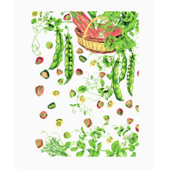 小清新彩绘豌豆