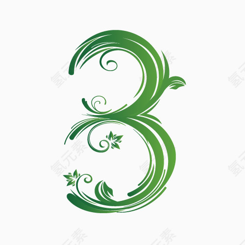 花纹数字3