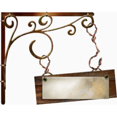 挂起来的木板标签框