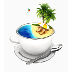 咖啡杯里的旅游胜地