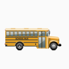 学校用品卡通手绘校车